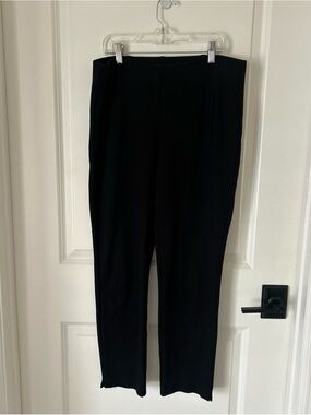 Chicos Black Ankle Pants Size 0.5/S Stretch Rayon Nylon Spandex Pull On Comfort